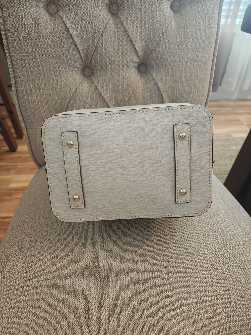 Dooney & Bourke Saffiano Leather Paige Crossbody Bag In Ecru - Picture 5 of 9